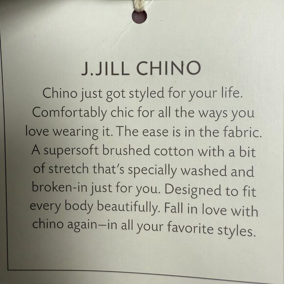 NWT Women's J. JILL Chino Wide Leg Trousers in "Soapstone" | Size 4 - Picture 10 of 10